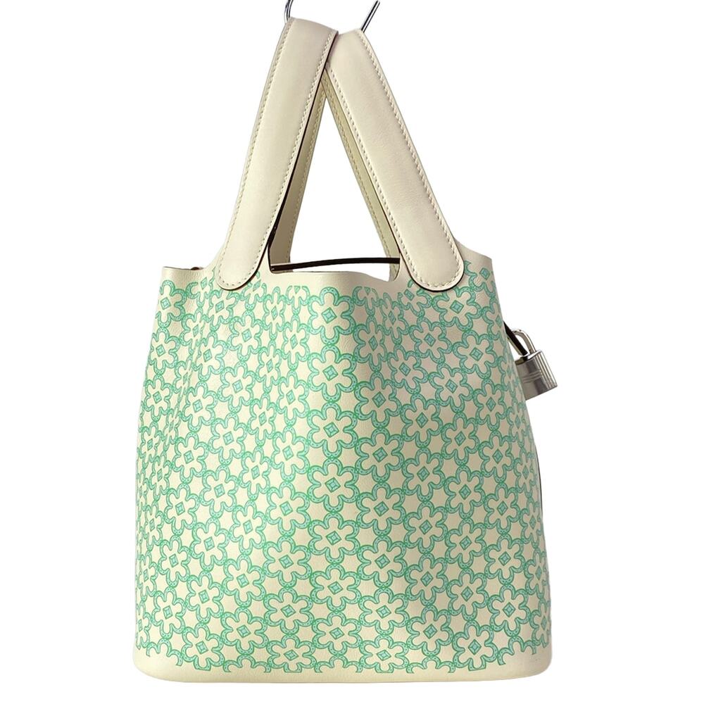 Hermès Picotin Lock PM Lucky Daisy Handbag Nata Vert - Picture 3 of 16